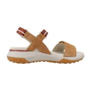 Geox Bekväma platta sandaler för kvinnor Brown, Dam