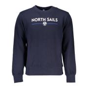 North Sails Blå Långärmad Sweatshirt med Tryck Blue, Herr