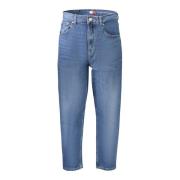 Tommy Hilfiger Blå Mom Jeans med Broderi Blue, Dam