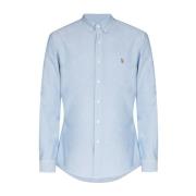 Polo Ralph Lauren Celeste Slim Bomullsskjorta med Logo Blue, Herr