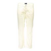 Gant Vit Dambyxor 5 Fickor Knapp Dragkedja Logotyp White, Dam