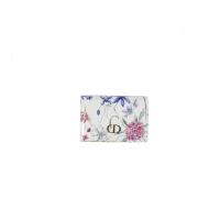 Dior Blommig Djurtryck Läder Plånbok White, Dam