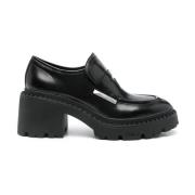 ASH Svarta läder slip-on sandaler Black, Dam