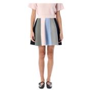 JW Anderson Blush Panel Sjalstickad Minikjol Multicolor, Dam