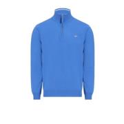 Gant Ultrafin Ull Half-Zip Tröja Blue, Herr