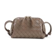 Bottega Veneta Brun Läderclutch Elegant Guld Hårdvara Brown, Dam