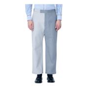 Thom Browne Kontrastpanel Byxor Gray, Herr