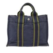 Hermès Vintage Pre-owned Canvas totevskor Blue, Dam