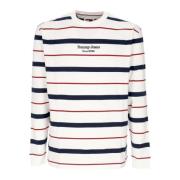 Tommy Hilfiger Randig långärmad T-shirt vit/multi Multicolor, Herr