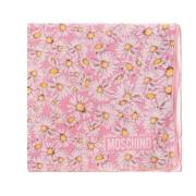 Moschino Sidenscarf med blommotiv Pink, Unisex