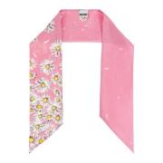 Moschino Sidenscarf med blommotiv Pink, Dam