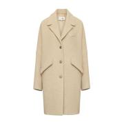 MM6 Maison Margiela Beige ullblandad klassisk kappa Beige, Dam