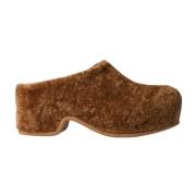 Dries Van Noten Sherpa Blockklack Träskor Brown, Herr