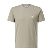 Ami Paris Logo T-shirt, Klassisk Bomull T-shirt Gray, Herr