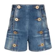 Balmain Jeansshorts med knappar Blue, Dam