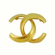 Chanel Vintage Pre-owned Metall broscher Yellow, Dam