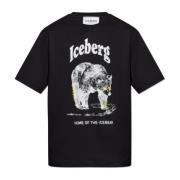 Iceberg T-shirt med tryck Black, Herr