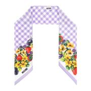 Moschino Sidenscarf med tryck Purple, Dam