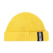 Moschino Bomullskeps med logopatch Yellow, Unisex