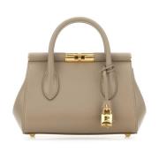 Dolce & Gabbana Marlene Läderhandväska Beige, Dam