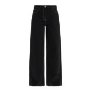 Courrèges Baggy Hammer Jeans Black, Dam