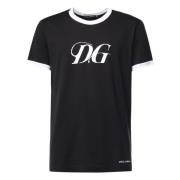 Dolce & Gabbana Svart T-shirt Polos Stiligt Mode Black, Herr