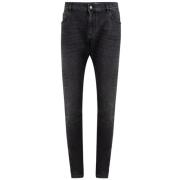 Dolce & Gabbana 5-ficks jeans med logotyp Gray, Herr