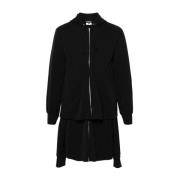 Comme des Garçons Svart Huva Tröja Dubbellager Jersey Black, Herr