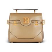 Balmain Kalvskinn B-Buzz 23 väska Beige, Dam