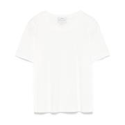 Forte Forte Vit Crew Neck Kortärmad Skjorta White, Dam