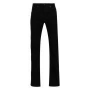 Tom Ford Jeans i Bomullsblandning med Läderlogotyp Black, Herr