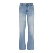 Balmain Vida blekta denim jeans Blue, Dam