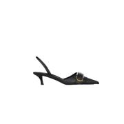 Givenchy Voyou Läder Slingback Klackar Black, Dam