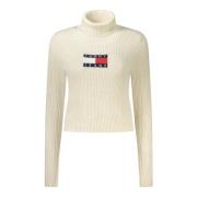 Tommy Hilfiger Beige Tröja med Logo Beige, Dam