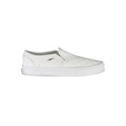 Vans Sportiga vita slip-on sneakers med kontrastdetaljer White, Dam