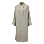 Studio Nicholson Bomullstrenchcoat med krage Gray, Dam