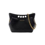 Alexander McQueen Laeder handvskor Black, Dam