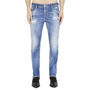 Dsquared2 Blå Skater Jeans med Distressed Effekt Blue, Herr