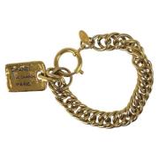 Chanel Vintage Pre-owned Metall armband Yellow, Dam