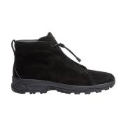 Ermenegildo Zegna Svart Mocka Trekking Sneaker Triple Stitch Black, He...