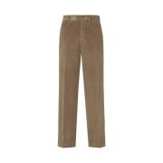 Fendi Brun Corduroy Straight Leg Byxor Brown, Herr