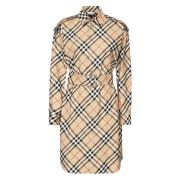 Burberry Vintage Check Beige Klänning Beige, Dam