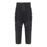 Balmain Denim cargo jeans Black, Herr