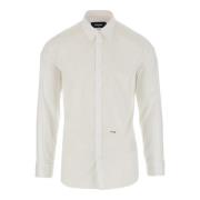 Dsquared2 Stretch Bomullsskjorta med Logodetalj White, Herr