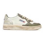 Autry Vintage Silver och Khaki Sneakers Multicolor, Herr