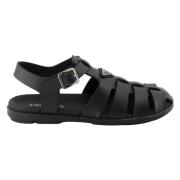 Prada Svarta fiskarsandaler i gummi Black, Herr