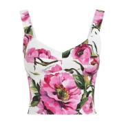 Dolce & Gabbana Axelband Bustier Topp Multicolor, Dam