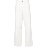 Carhartt Wip Ekologiska Bomullsbyxor för Snickare White, Herr