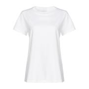 PINKO Avslappnad Bomull T-shirt White, Dam