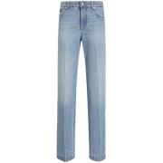 Dolce & Gabbana Blå High Waist 5-Ficka Jeans Blue, Dam